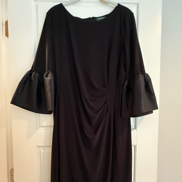 Black Ralph Lauren Dress with Ruffle Bell Sleeves - Picture 1 of 3